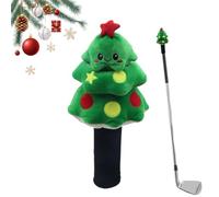 Couvre-tête de club de golf | Couvre-tête de golf en bois de parcours de Noël | Protection en peluche pour maillet hybride voyage extérieur intérieur pratique quotidienne conduite terrain de golf