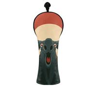 Couvre-tête de club de golf en cuir Motif animal coquin | Accessoires en cuir de qualité supérieure avec étiquette numérotée pour bois et pilote hybride