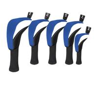 Couvre-tête de club de golf - Jeu de tête hybride en cinq pièces, coquilles de protection, tissu respirant, manches d'identification avec étiquette numérique, équipement hybride pour pilote en bois de