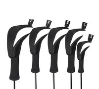 Couvre-tête de club de golf - Jeu de tête hybride en cinq pièces, coquilles de protection, tissu respirant, manches d'identification avec étiquette numérique, équipement hybride pour pilote en bois de
