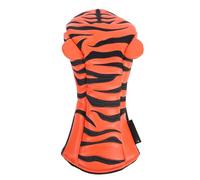 Couvre-tête de Club en Bois en Cuir PU imperméable de qualité supérieure avec Doublure en Peluche, Bande élastique, Motif Tigre de Dessin animé pour la Protection du Club de Golf, (N°3 5)