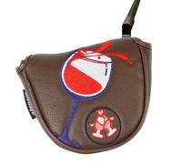 Couvre-tête de Golf - 17 x 12 x 8 cm en Cuir PU, Putter sans Lame tête de Mort, Protection à Fermeture magnétique, Accessoire de Club | Parfait pour Les Couvre-têtes conçus pour Les