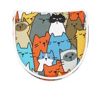 Couvre-tête de Golf Amusant - Couvre-Chef de Pilote en Tissu PU avec Motif de Chat de Dessin animé pour Hommes et Femmes avec Un Design Fonctionnel imperméable, Housse de Protection pour Club de Golf