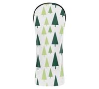 Couvre-tête de golf avec étiquettes interchangeables pour bois et parcours hybride Motif arbres de Noël Blanc/vert