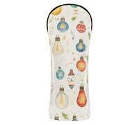 Couvre-tête de golf avec étiquettes numérotées pour ampoules de Noël colorées en bois hybride