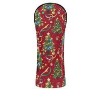 Couvre-tête de golf en cuir PU avec étiquettes interchangeables pour conducteur, bois de parcours hybride rouge avec ruban lumineux rouge