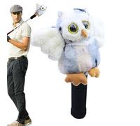 Couvre-tête de golf en peluche - Ajustement fonctionnel - Pour conducteurs | Chouette pour conducteurs, bois de parcours, putter maillet, graphique animal humoristique, peluche douce