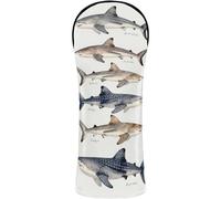 Couvre-tête de golf imperméable en cuir de qualité supérieure avec étiquettes interchangeables pour conducteur, bois et requins hybrides