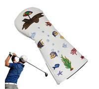 Couvre-tête De Golf - Protecteur Imperméable Avec Petits Motifs De Poissons, Numéro D'identification, Fournitures De Golf, Doublure En Flanelle Douce, Couche Extérieure En PU Durable, Pour Fers Hybrid