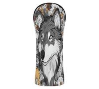 Couvre-tête de loup esthétiques pour clubs de golf, accessoires en cuir de qualité supérieure avec étiquette numérotée pour conducteur, bois de parcours hybride
