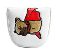 Couvre-tête De Pilote | Couvre-putter De Golf Imperméable Avec Fermeture Magnétique | Protection De Batte De Golf Mallet Avec Design Bouledogue Français | Convient Pour Putter Odyyssey À Shaft Central