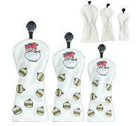 Couvre-tête de pilote de clubs de couverture de protection à col long en PU hybride,Couvre-tête en bois Couvre-tête de protection respirante avec étiquette