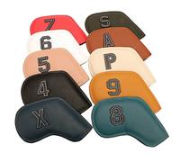 Couvre-Tête En Fer De Golf, Couvre-Tête En Cuir Pu, Étanche, Numéro 3/4/5/6/7/8/9/P/S/A