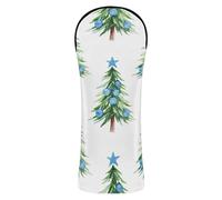 Couvre-tête pour clubs de golf en cuir PU avec étiquettes numérotées pour bois de parcours hybride de Noël Blanc/vert/bleu