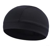 Couvre-tête respirant bloquant les UV pour cyclistes avec construction extensible sans couture et refroidissement par évaporation (noir)