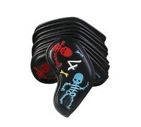 Couvre-têtes de Club en Cuir,Couvre-tête de Club de Golf - Housse de Club de Golf en Cuir,Couvre-Squelette de tête de Club avec numéro pour Fairway, Bois, Driver, Hybrides