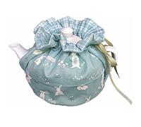 Couvre-théière de Pâques en coton vintage à motif floral - Couvre-théière décorative pour la cuisine, la maison - Confortable avec coussin isolant pour femme au foyer, amie, maman