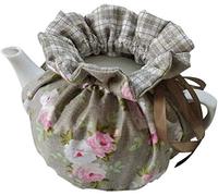 Couvre-théière vintage en coton avec coussin isolant pour femme, amie, maman