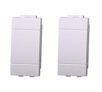 Couvre-touches couvre-trou faux pôle 1P 1 module/place, compatible avec Bticino Living Light (2, blanc)