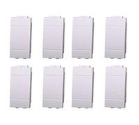 Couvre-touches couvre-trou faux pôle 1P 1 module/place, compatible avec Bticino Living Light (8, blanc)