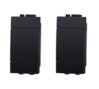Couvre-touches pour trou faux pôle 1P 1 module/place, compatible avec Bticino Living Light (2, noir)
