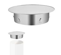 Couvre-trou de cheminée, Couvre-tube de poêle, Couvre-cheminée, Embout de protection de tube, 169 mm en acier inoxydable, couvre-tube de cheminée, Couvre-cheminée mural pour tubes, Ø interne : 180 mm