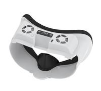 Couvre-Visage avec Ventilateur et lumière RGB Le Casque VR pour Meta Quest 3 Masque d'interface faciale à Circulation d'air de Remplacement pour Les Accessoires Quest3 (Blanc)