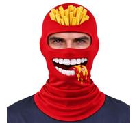 Couvre-visage de moto, hamburger frites, couverture complète pour la tête | Masque de ski d'intérieur compact pour snowboard, cyclisme, randonnée, moto, équitation, extérieur, Halloween, Noël