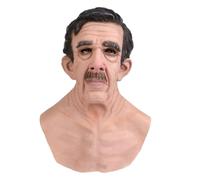 Couvre-visage effrayant de vieil homme, masque de vieil homme effrayant,Cosplay Masque Spooky Old Man Face Cover en Latex | Visage humain réaliste pour créer une atmosphère festive pour les maisons ha