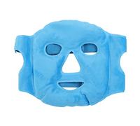 Couvre-visage en Perles de Gel pour Compresse Chaude et Froide, Soulagement de la Migraine, Pression des Sinus, Soins de la Peau, Réutilisable, Compact, Dos en Daim Doux, (bleu