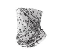 Couvre-visage respirant turban pour femme pour une utilisation en extérieur - Sensation de soie - Couverture de cou absorbante pour le sport, Fleur de noix blanche