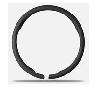 Couvre Voiture Couverture Universelle Volant Voiture en Fiber Carbone Fourrure Style Rond Antidérapant Protecteur Accessoires(Matte Black)