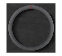 Couvre Voiture Couvre-Volant en Cuir De Vachette Couverture Accessoires Voiture Respirants Protecteur Accessoires(Rouge,Smooth)