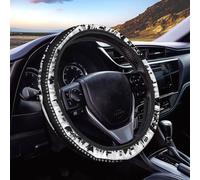 Couvre Volant 15In/38Cm Noël 2 Durable Absorbant La Sueur Protege Volant Voiture pour Accessoires Véhicule Camion