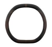 Couvre Volant Accessoires De Couverture Volant Voiture en Cuir Suédé pour Lincoln pour Nautilus 2023 2024 2025(Black and Brown2)