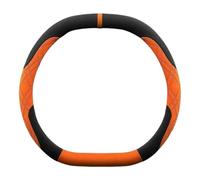 Couvre Volant Accessoires De Couverture Volant Voiture en Cuir Suédé pour Lincoln pour Nautilus 2023 2024 2025(Black Orange1)