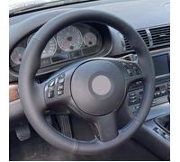 Couvre-Volant - BMW - M3 E46 M5 E39 - Cuir microcarence perforé - Noir-Rouge-Bleu - Confort conducteur