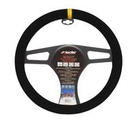 Couvre-Volant Carrera Look Microfibre Noire Rayure Jaune Volants Diamètre