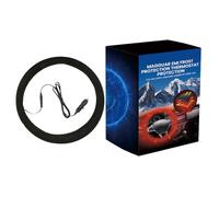 Couvre-volant chauffant pour voiture - 12 V sans fil antidérapant en cuir PU chauffé - couvre-volant de voiture avec fixation sans fil - pour voyage de banlieue longue distance SUV