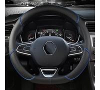 Couvre Volant Couverture De Volant De Voiture en Cuir pour Renault pour Trafic pour Talisman pour Twingo pour Kaptur Protecteur Volant (Couleur : D Shape Blue)