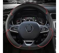 Couvre Volant Couverture De Volant De Voiture en Cuir pour Renault pour Trafic pour Talisman pour Twingo pour Kaptur Protecteur Volant (Couleur : D Shape Red)