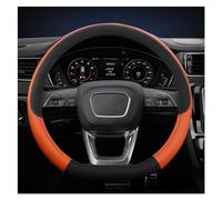 Couvre Volant Couverture De Volant De Voiture en Cuir PU en Forme De O, Accessoires D'intérieur pour A1 8X A2 A3 A4 A5 A6 pour Avant Accessoires Intérieurs Voiture(Orage D Shape)