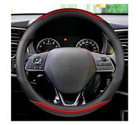 Couvre Volant Couverture De Volant Voiture 38CM, Accessoires pour Mitsubishi pour Eclipse Cross 2017-2019 pour L200 2015-2017 Décoration Voiture(Rouge)