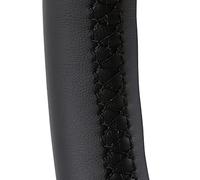Couvre Volant Couverture de Volant Voiture à Coudre la Main for Tesla modèle 3 2017 2018 2019 2020 2021 enveloppe Direction personnalisée en Cuir Microfibre(Black Line)