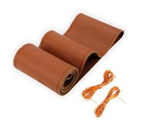 Couvre Volant Couverture en Cuir Artificiel pour Volant Voiture Et Camion Extra Large 40CM 42CM 45CM 47CM 50CM Accessoires Universels Accessoires Décoration Voiture(47CM Brown)