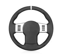 Couvre Volant Couverture Volant Voiture en Daim Accessoires D'intérieur pour Nissan pour Xterra 2005-2015 pour Navara 2005-2015 Accessoires Intérieurs Voiture(Gray Thread)