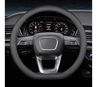 Couvre Volant Cuir Véritable pour Dacia Jogger Extreme/Logan MCV/Duster, Respirant Antidérapant Ultra Fin Protection 38cm Accessoires Intérieur Voiture,D