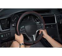 Couvre Volant de Voiture adapté pour Peugeot 108 2017-2020, Cuir Microfibre Antidérapant Respirant Accessoire de Protection de Direction,Black
