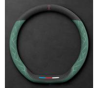 Couvre Volant de Voiture en Cuir pour Audi A1 A3 A4 A6 TT Allroad Q3 Q7 R8 S6 SQ5 RS4, Antidérapant Respirant Durabilité Volant Protecteur Taille 37-39cm pour Hommes Femmes,B-D-38CM