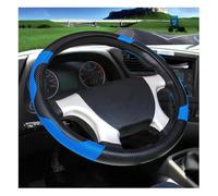Couvre Volant de Voiture pour 36 38 40 42 45 47 50 CM Couverture De Volant De Voiture Bus Camion Diamètres De Sortie Bleu Rouge Microfibre Cuir Enveloppe De Volant Couvre Volant en(Blue 42CM)
